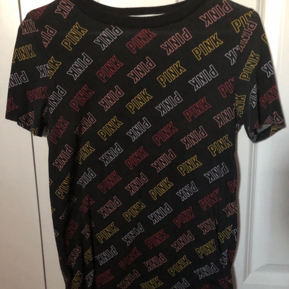 pink logo tee